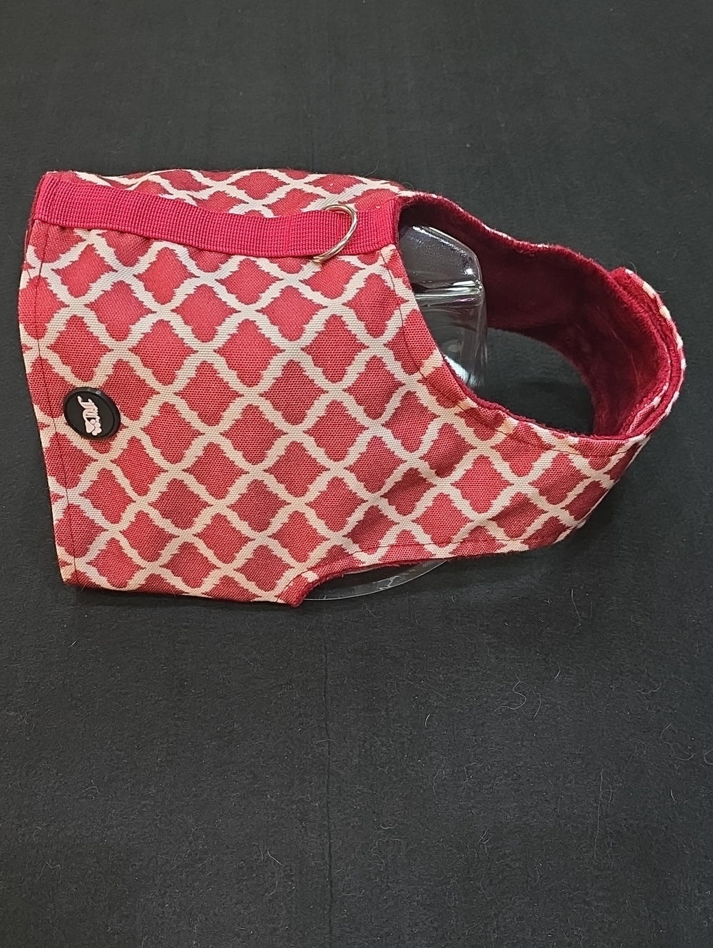 Rust/Burgundy Patterned Dog Harness Vest #695